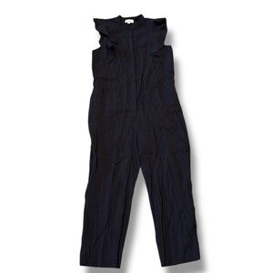 COS Wide Leg Jumpsuit Ruffle‎ Straps Pockets Lagenlook Casual Black